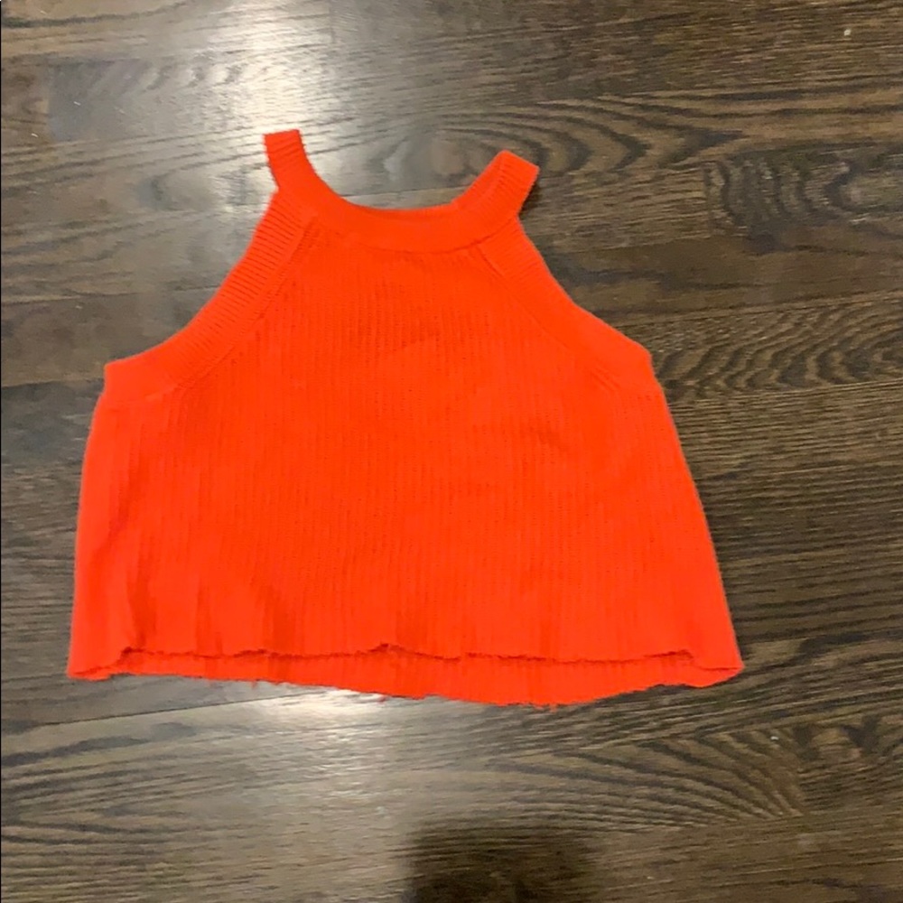 Cropped sweater tank top